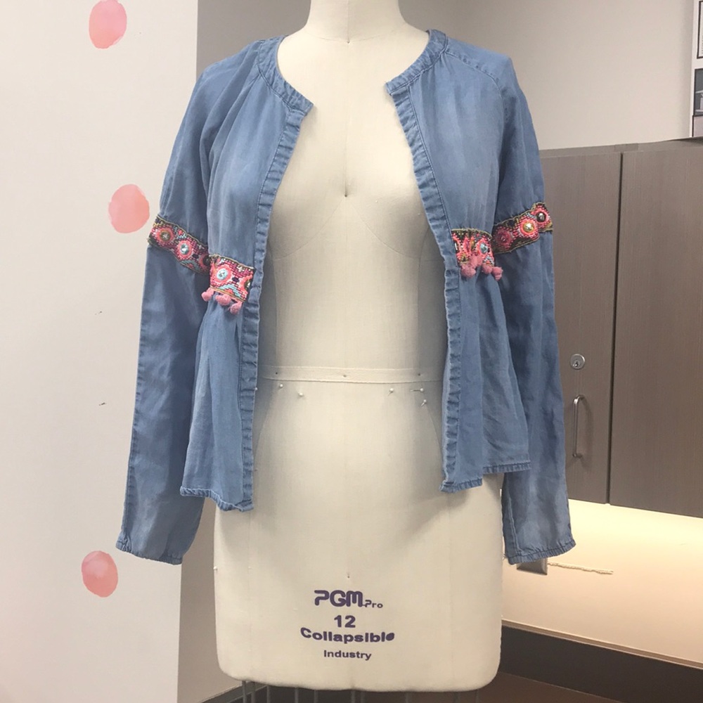 Embellished Chambray Shirt